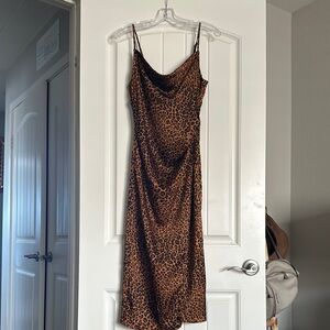 Leopard Print Slip Dress